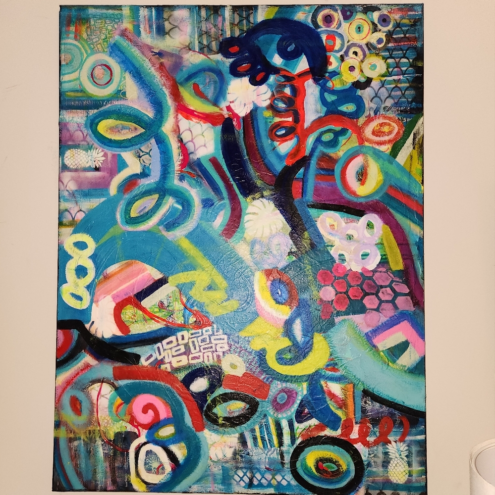 SOLD - Original Acrylic Graffiti Painting 30×40 in